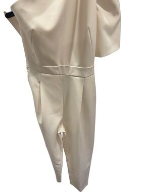 MaxMara Cream One-Shoulder Jumpsuit